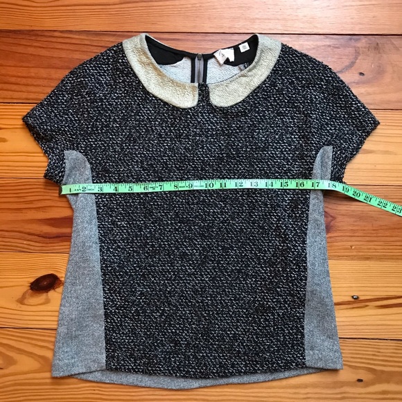 Anthropologie Collar Formal Wednesday Adams Top, EUC, XS - Picture 6 of 12